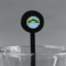 Custom Design - Black Plastic 7" Stir Stick - Round - Main