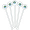 Custom Design - White Plastic 5.5" Stir Stick - Fan View