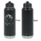 Custom Design - Laser Engraved Water Bottles - Front Engraving - Front & Back View