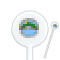 Custom Design - White Plastic 5.5" Stir Stick - Round - Closeup