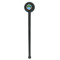 Custom Design - Black Plastic 7" Stir Stick - Round - Single Stick