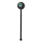 Custom Design - Black Plastic 5.5" Stir Stick - Round - Single Stick