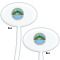 Custom Design - White Plastic 7" Stir Stick - Double Sided - Oval - Front & Back