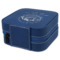 Custom Design - Travel Jewelry Boxes - Leather - Navy Blue - View from Rear