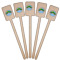 Custom Design - Wooden 6.25" Stir Stick - Rectangular - Fan View