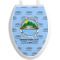 Custom Design - Toilet Seat Decal - Elongated - Front