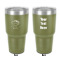 Custom Design - 30 oz Stainless Steel Ringneck Tumbler - Olive - Double Sided - Front & Back