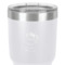 Custom Design - 30 oz Stainless Steel Ringneck Tumbler - White - Close Up