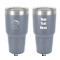 Custom Design - 30 oz Stainless Steel Ringneck Tumbler - Grey - Double Sided - Front & Back