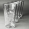 Custom Design - Set of Four Engraved Pint Glasses - Set View