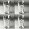 Custom Design - Set of Four Engraved Beer Glasses - Individual View