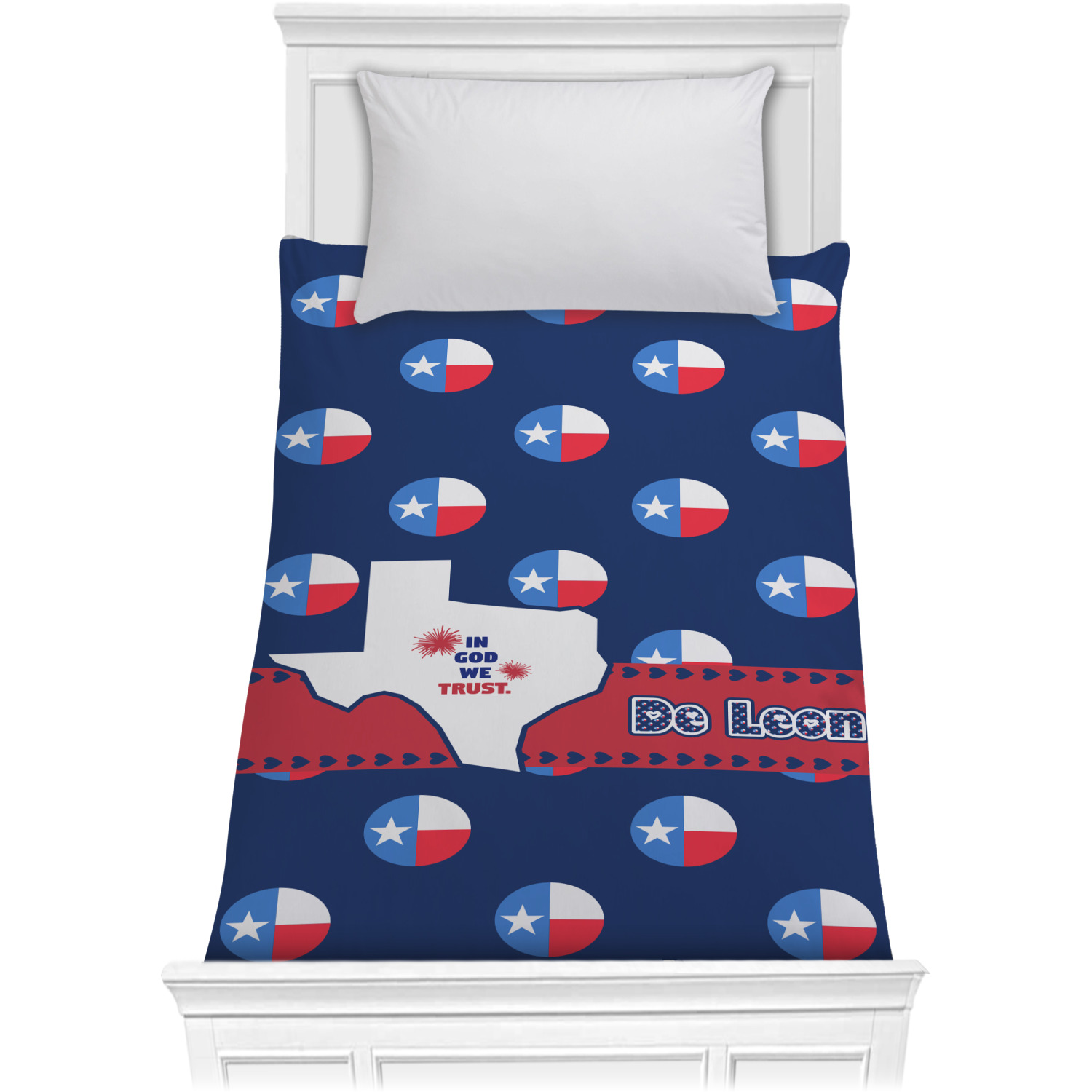 Texas Polka Dots Comforter Twin Xl Personalized Youcustomizeit